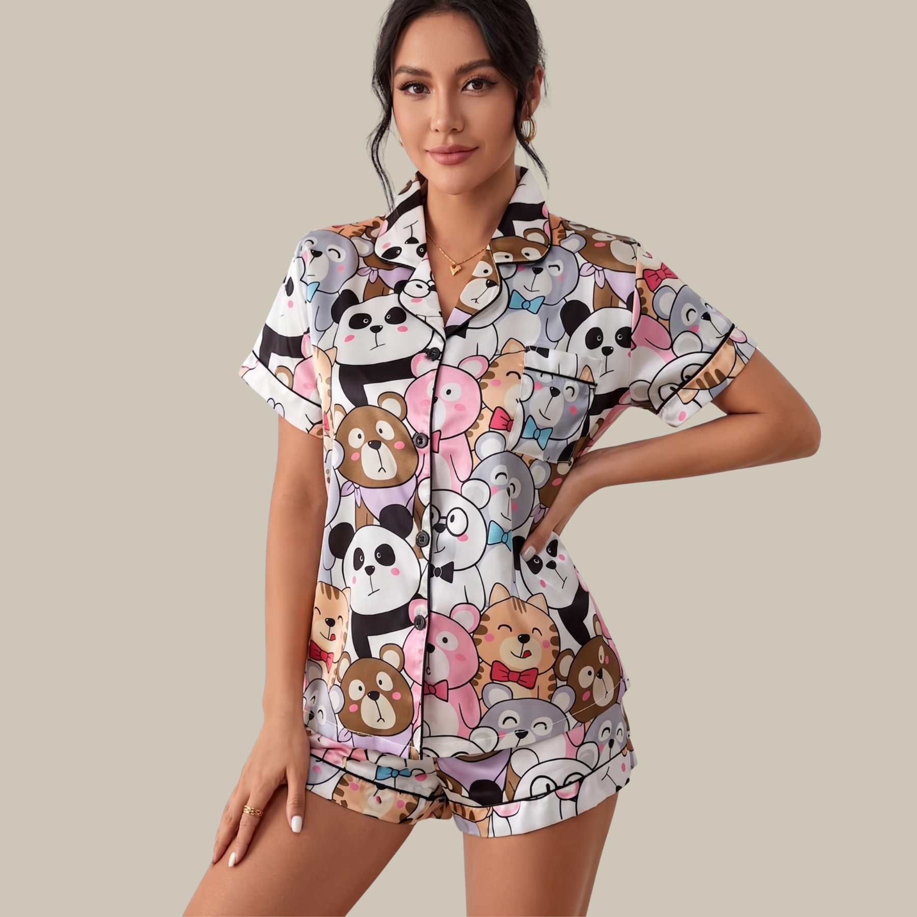 Pijama, pijama feminino, pijama de inverno; pijama de botão