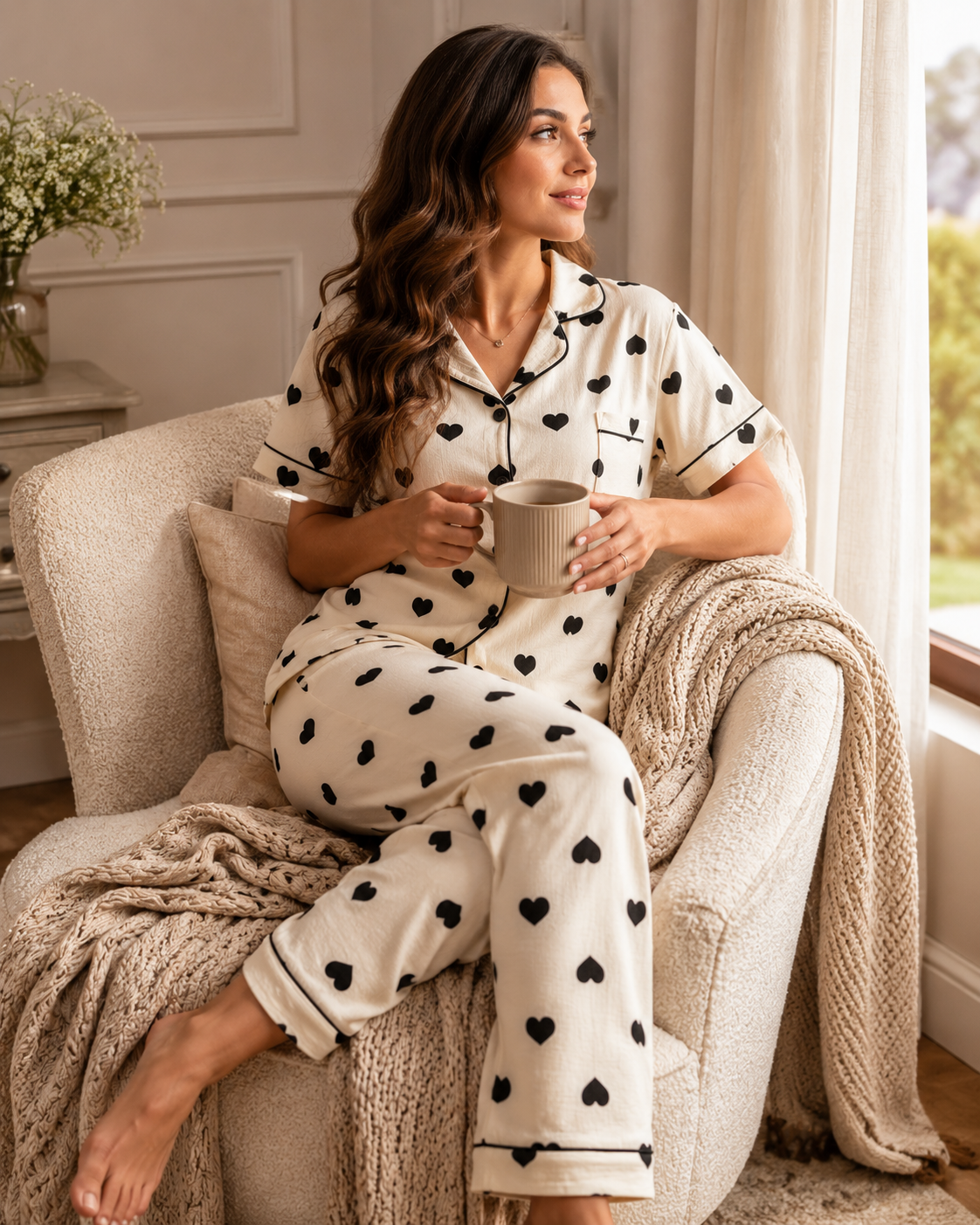 pijama; pijama feminino; pijama americano; pijama comprido; pijama de botão; pijama de inverno