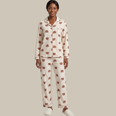 pijama manga comprida; pijama; pijama feminino; pijama de inverno; pijama de botão