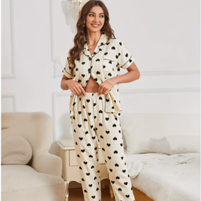 Pijama, pijama feminino, pijama de inverno; pijama de botão