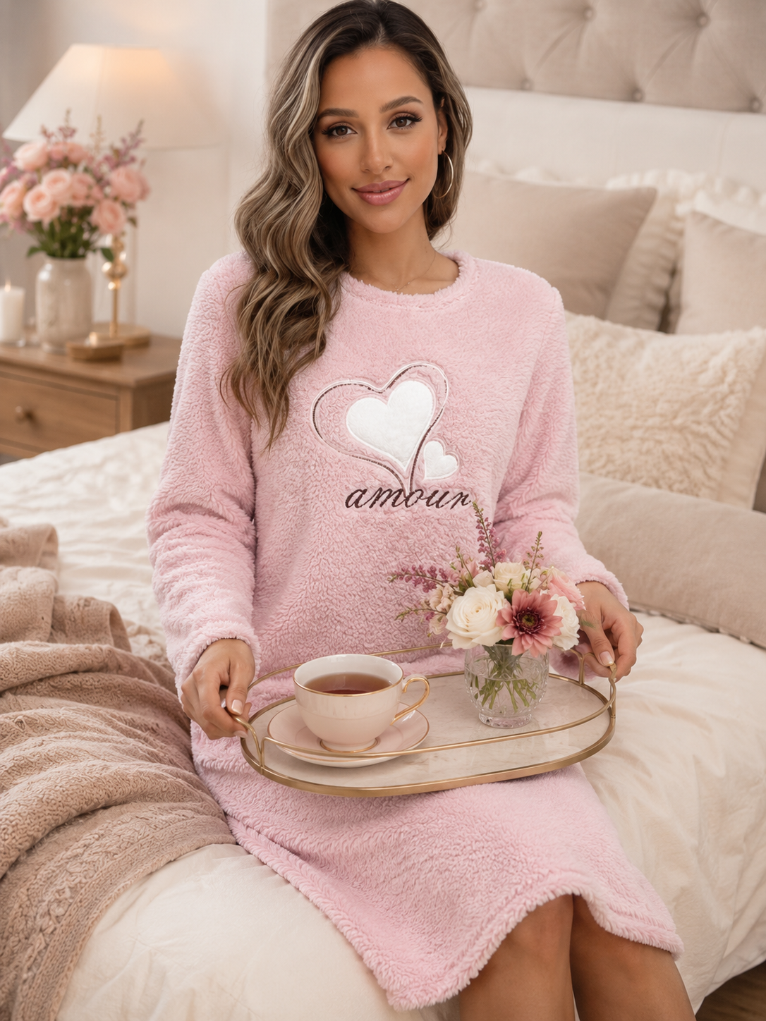 pijama; pijama feminino; pijama de inverno; camisola; camisola de inverno; camisola flanelada