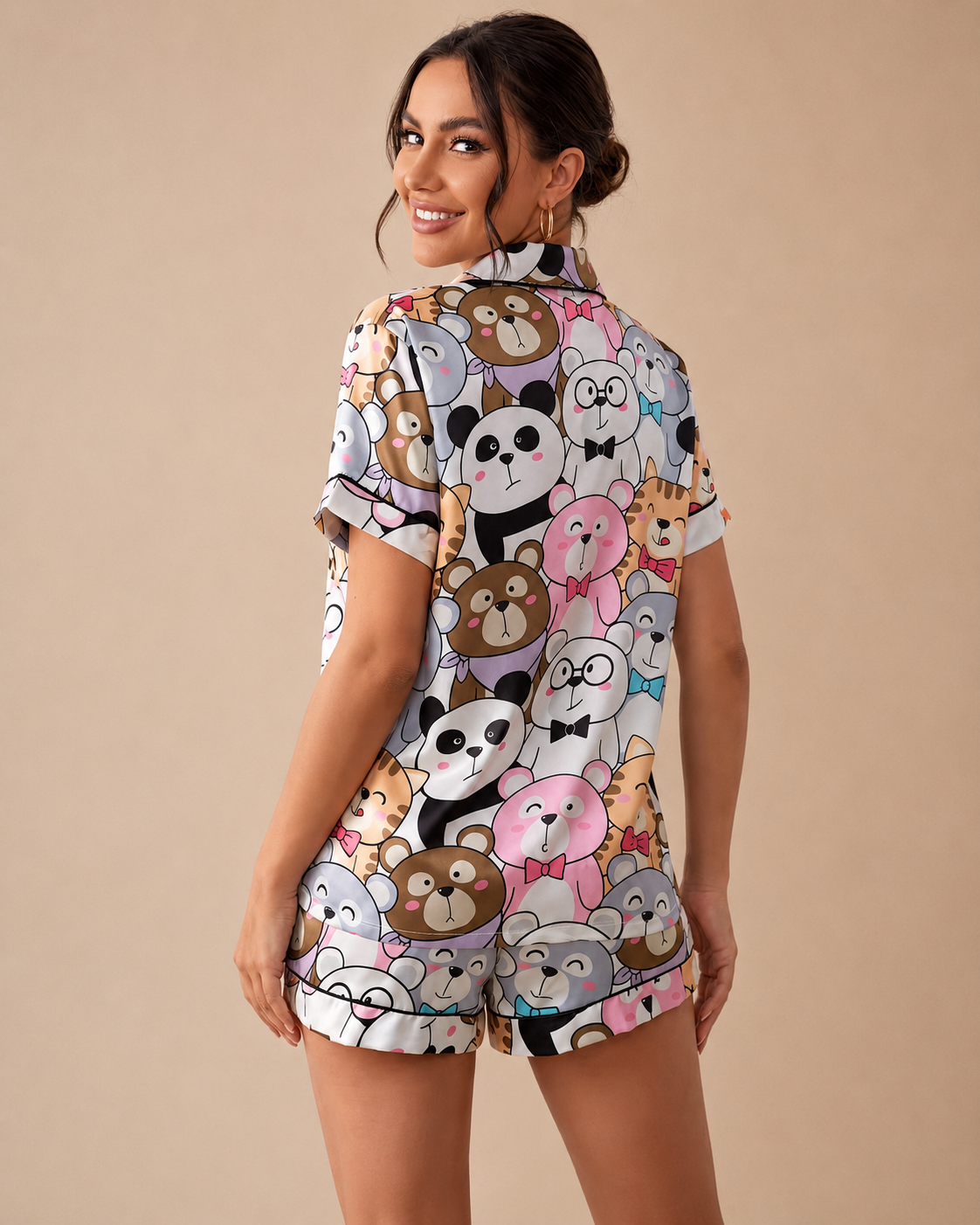 pijama; pijama feminino; pijama americano; pijama curto; pijama de verão; pijama de botão