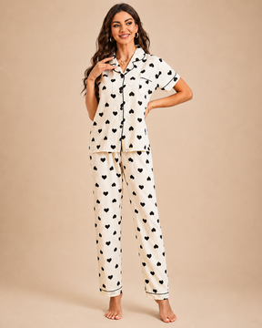 Pijama Feminino Manga Longa Relax Coração
